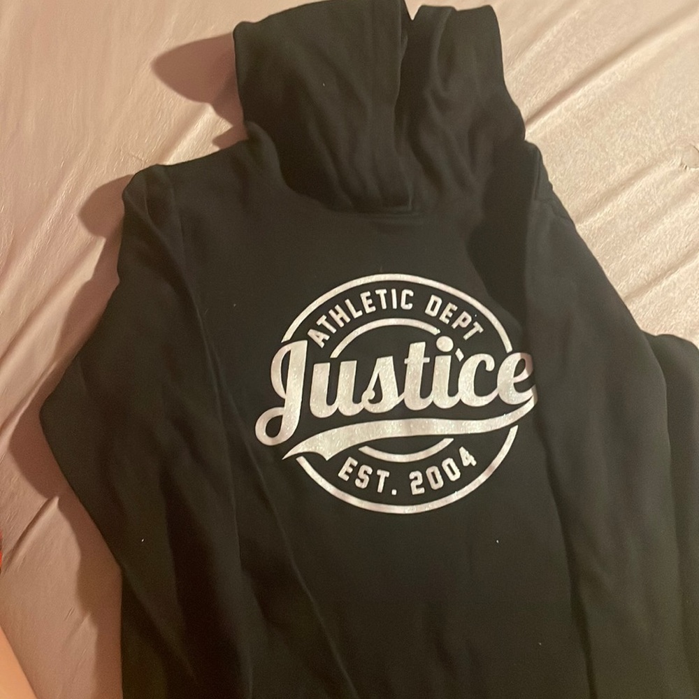 Black justice hoodie